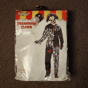 FREAKSHOW CLOWN Halloween Costume Adult medium Scary Cosplay Spirit New